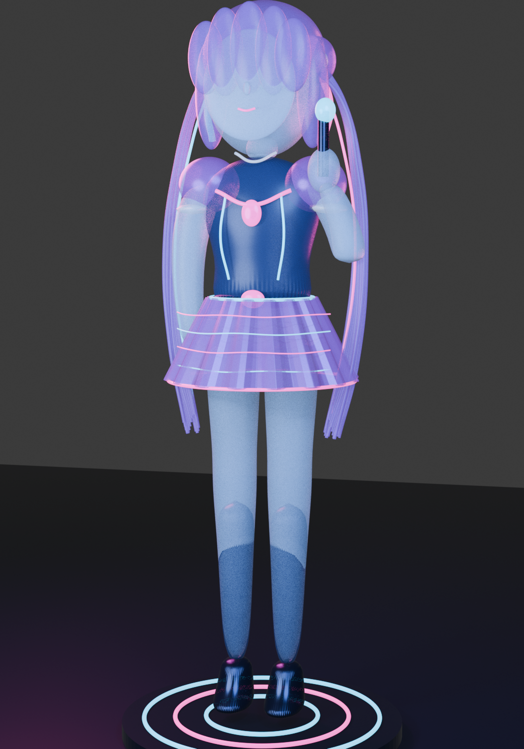 成人アイドル寄りの頭身にしたモデル